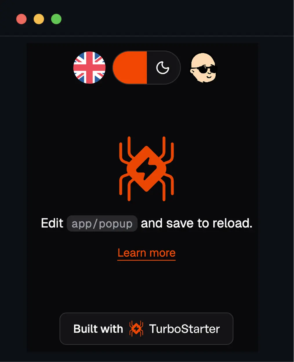 Template interface placeholder for the OMEGA design